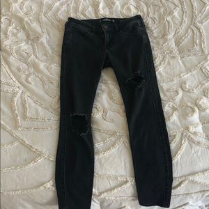 Black ripped jeans